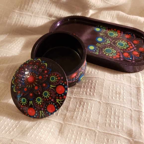 Peacock mini jar and tray set - Picture 5 of 10